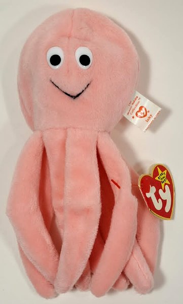 1993 Ty Beanie Baby Inky The Octopus - With Original Tags