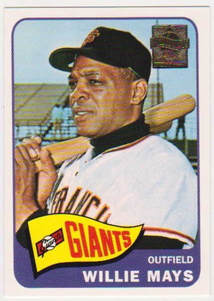 Willie Mays 1965 Topps #250 Commemorative Card - 1997 Topps #19 Insert Card