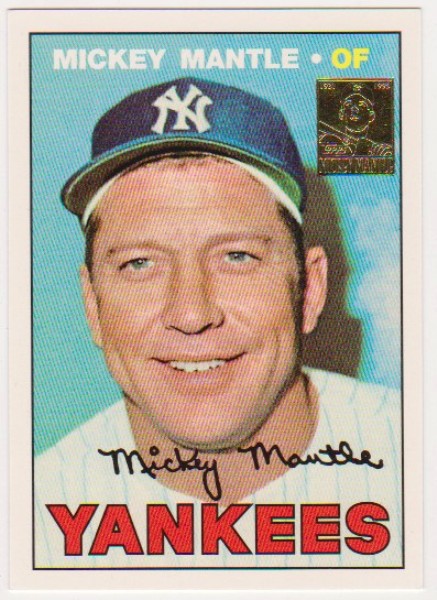 Mickey Mantle 1967 Topps #150 Commemorative Card - 1996 Topps #17 of 19 Insert Card