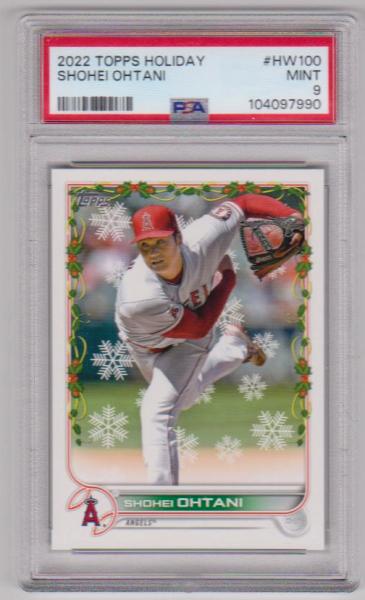 Graded PSA Mint 9 - Shohei Ohtani 2022 Topps Holiday #HW100 Card