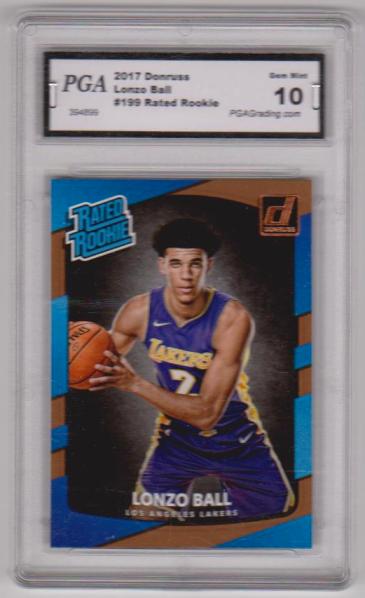 Rookie Graded Gem Mint 10 - Lonzo Ball 2017-18 Donruss #199 Card