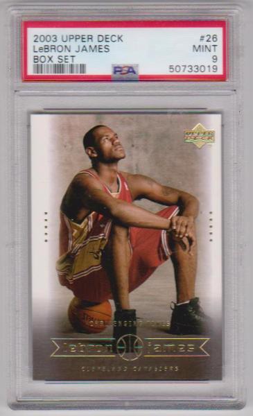 Rookie Graded PSA Mint 9 - Lebron James 2003 Upper Deck Box Set #26 Card