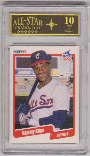 Graded 10 - Sammy Sosa 1990 Fleer #548 Rookie Card