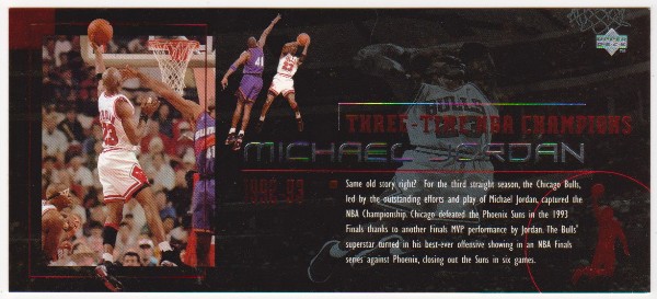1999 Upper Deck Michael Jordan Career Set Jumbo #CC3 Card