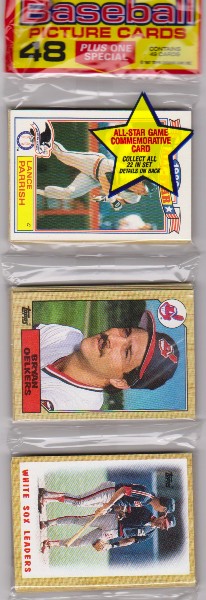 1987 Topps Baseball 49 Card Rack Pack w/ Lance Parrish On Front