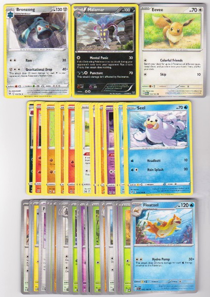 50 Different Pokemon Trading Cards w/ Eevee + More