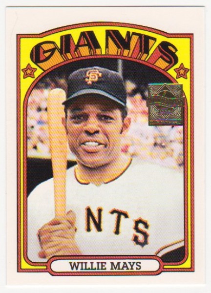 Willie Mays 1972 Topps #49 Commemorative Card - 1997 Topps #26 Insert Card
