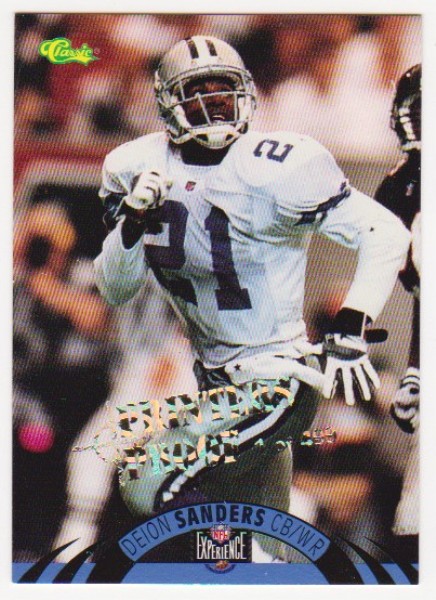 Only 499 Exist - Deion Sanders 1996 Classic NFL Experience Printers Proof #80 Insert Card