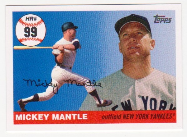 Mickey Mantle '55 Topps Style HR #99 2006 Topps #MHR99 Insert Card