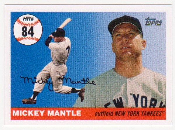 Mickey Mantle '55 Topps Style HR #84 2006 Topps #MHR84 Insert Card