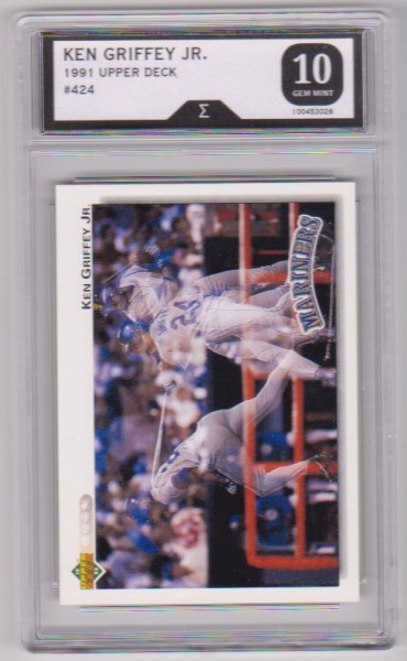 Graded Sigma Gem Mint 10 - Ken Griffey Jr. 1992 Upper Deck #424 Card