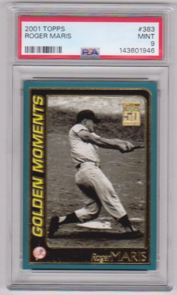 Graded PSA Mint 9 - Roger Maris 2001 Topps #383 Card