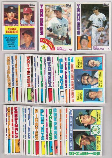 50 Different 1984 Topps Baseball Cards w/ Nolan Ryan/Steve Carlton/Gaylord Perry + More