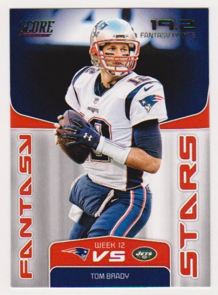 Tom Brady 2019 Score Fantasy Stars #FS-20 Insert Card