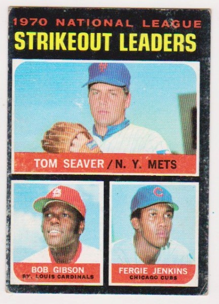 1971 Topps Tom Seaver/Bob Gibson/Fergie Jenkins #72 Card - 3 HOF'ers!