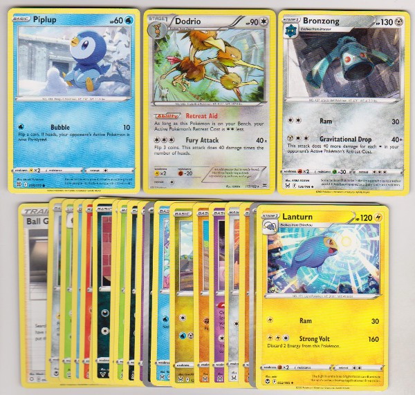 25 Different Pokemon Trading Cards w/ Piplup + More