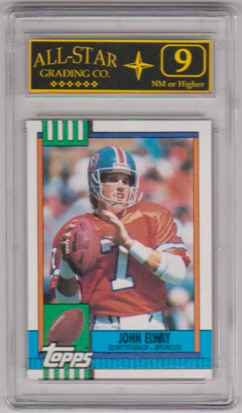 Graded 9 - John Elway 1990 Topps #37 Card