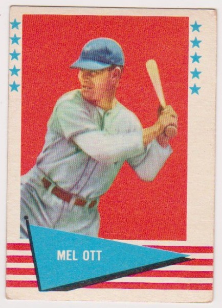 1961 Fleer Mel Ott #68 Card - HOF'er