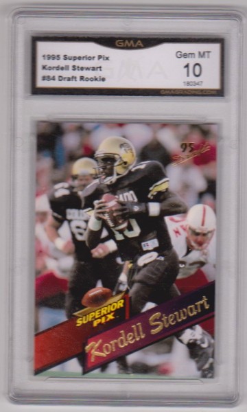 Rookie Graded Gem Mint 10 - Kordell Stewart 1995 Superior Pix Draft #84 Card