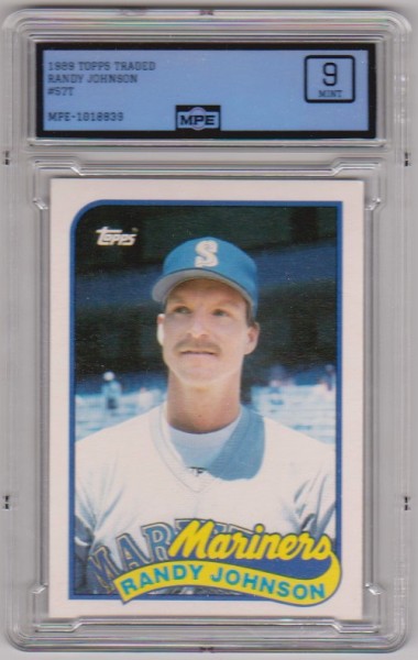 Rookie Graded MPE Mint 9 - Randy Johnson 1989 Topps Traded #57T Card