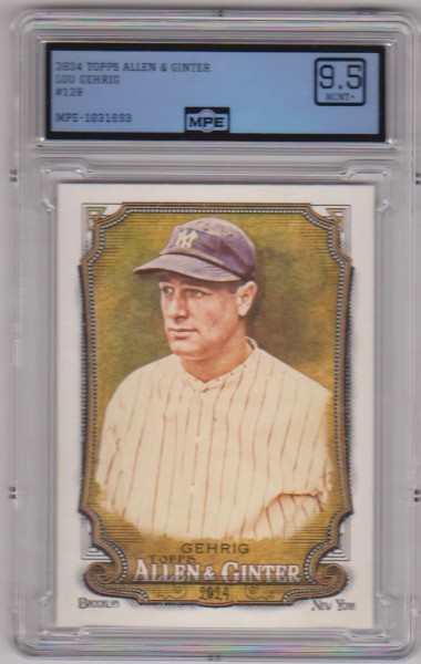 Graded MPE Mint+ 9.5 - Lou Gehrig 2024 Topps Allen & Ginter #129 Card