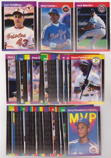 150 Assorted 1989 Donruss Baseball Cards w/ Stars - Curt Schilling Rookie + More