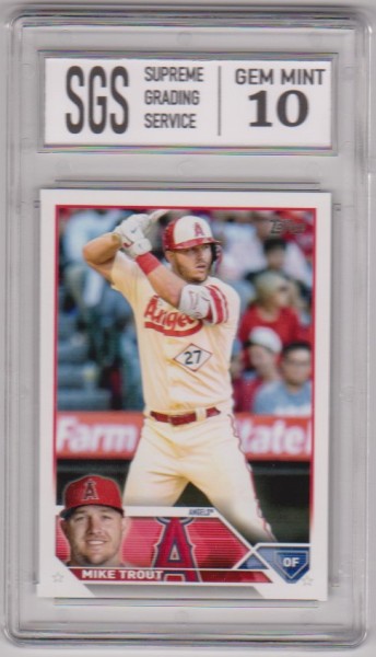 Graded Gem Mint 10 - Mike Trout 2023 Topps #27 Card
