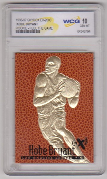 Rookie Graded Gem Mint 10 - Kobe Bryant 1996-97 Skybox EX-2000 Feel The Game 23 Kt Gold Card