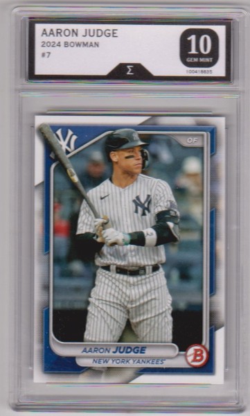 Graded Sigma Gem Mint 10 - Aaron Judge 2024 Bowman #7 Card