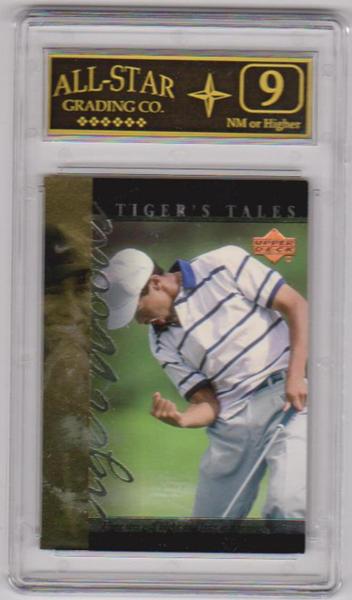 Graded 9 - Tiger Woods 2001 Upper Deck Tiger's Tales #TT6 Insert Card