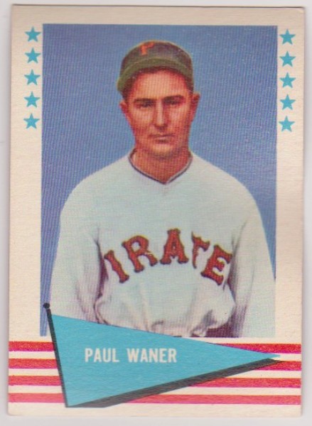 1961 Fleer Paul Waner #85 Card - HOF'er