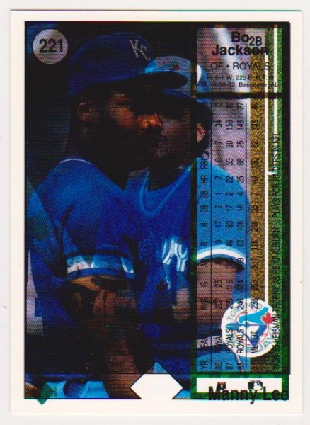 Error - 1989 Upper Deck Bo Jackson Double Back Error
