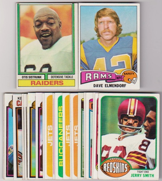 24 Different 1970's Topps Football Cards (1974-1979) w/ Ottis Sistrunk + More