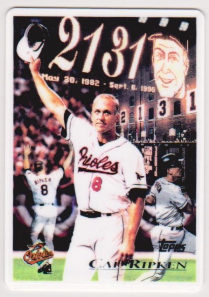 1996 Topps Cal Ripken, Jr. #96 Porcelain Replica Card 