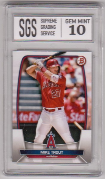 Graded Gem Mint 10 - Mike Trout 2023 Bowman #89 Card