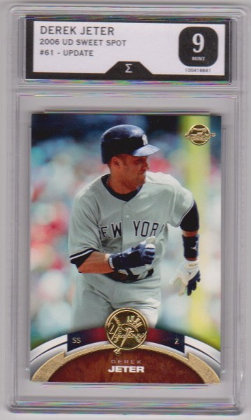 Graded Sigma Mint 9  - Derek Jeter 2006 Upper Deck Sweet Spot Update #61 Card