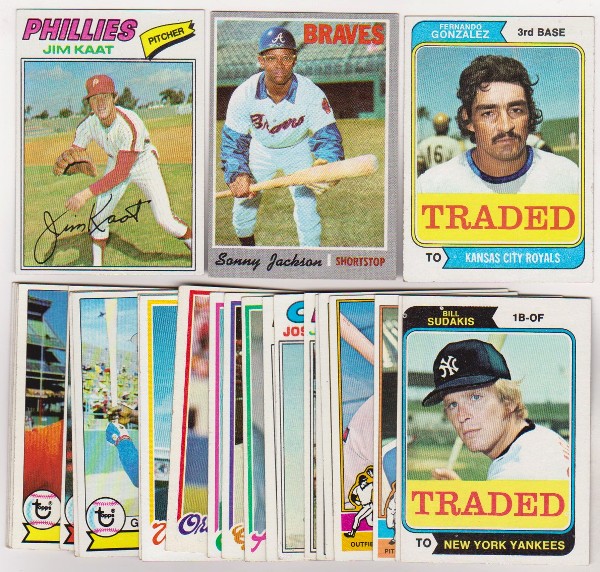 25 Different 1970's Topps Baseball Cards (1970-1979) w/ Jim Kaat + More
