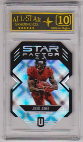Graded 10 - Julio Jones 2018 Panini Unparalleled Star Factor Die Cut #SFD-JJ Insert Card
