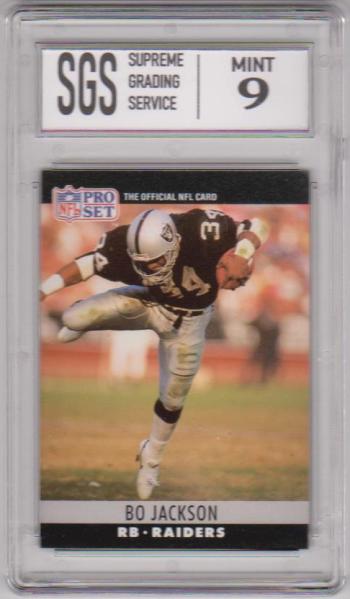 Graded Mint 9 - Bo Jackson 1990 Pro Set #155 Card
