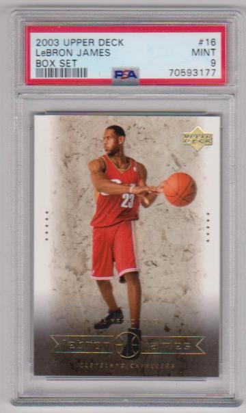 Rookie Graded PSA Mint 9 - Lebron James 2003 Upper Deck Box Set #16 Card