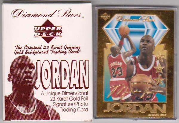 Michael Jordan 23kt Gold Card - 1996 Upper Deck Diamond Stars In Box w/ COA