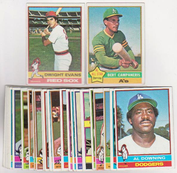 25 different 1976 topps baseball cards dwight evans + more property room 25 different 1976 topps