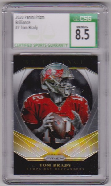 Graded CSG NM/Mint+ 8.5 - Tom Brady 2020 Panini Prizm Brilliance #7 Card