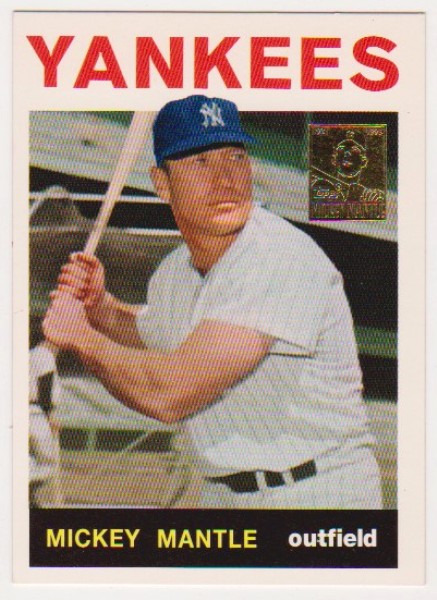 Mickey Mantle 1964 Topps #50 Commemorative Card - 1996 Topps #14 of 19 Insert Card