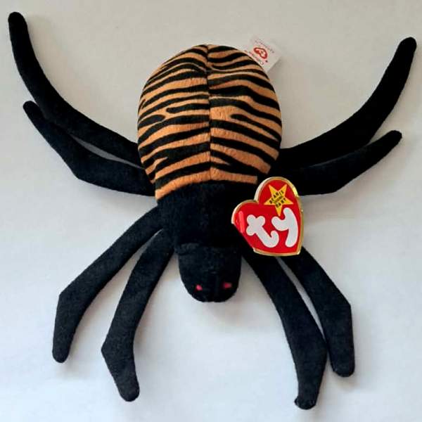 1996 Ty Beanie Baby Spinner The Spider - With Original Tags Attached