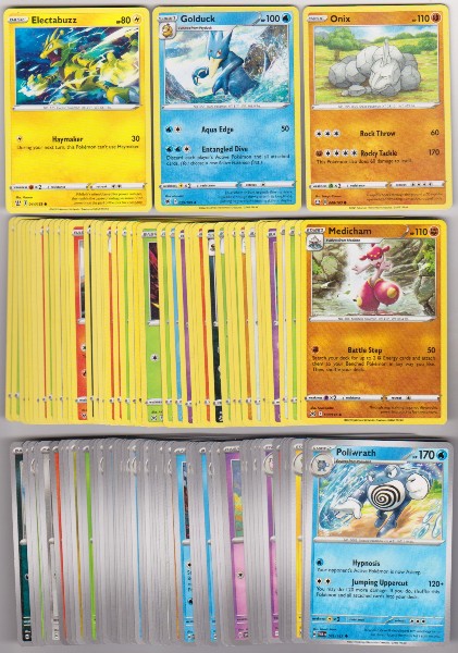 100 Different Pokemon Trading Cards w/ Electabuzz + More