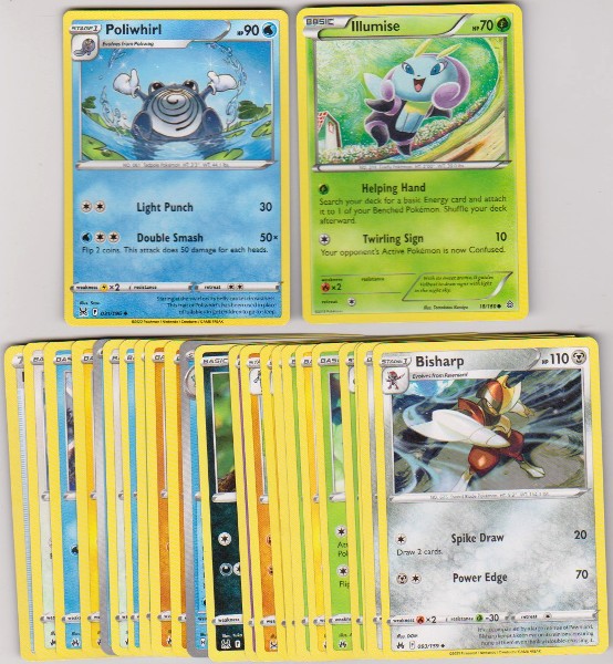 25 Different Pokemon Trading Cards w/ Poliwhirl + More