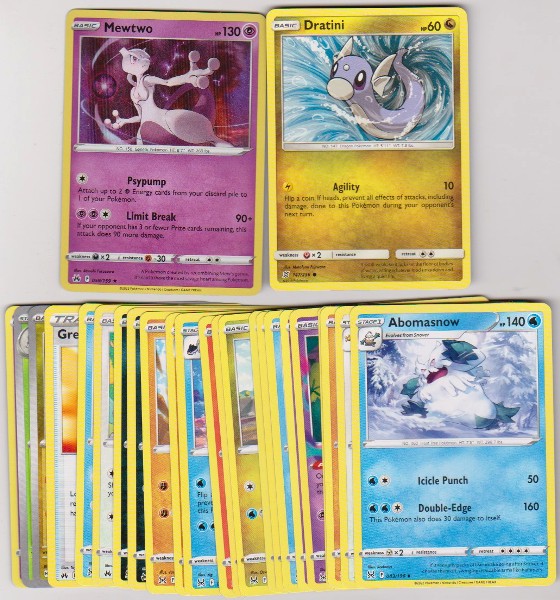 25 Different Pokemon Trading Cards w/ Mewtwo HOLO + More