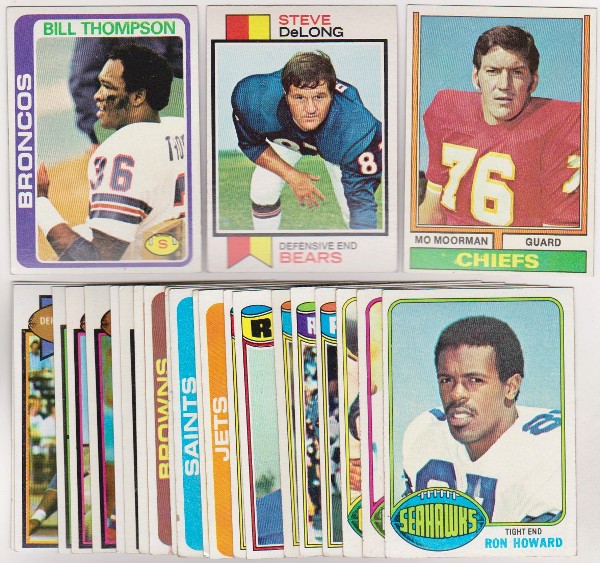 24 Different 1970's Topps Football Cards (1973-1979) w/ Bill Thompson + More