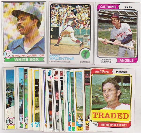 25 Different 1970's Topps Baseball Cards (1973-1979) w/ Ralph Garr + More